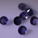 iolite loose Stone 1 Pieces 7 x 7 mm Round Blue faceted Gemstone