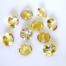 Citrine loose Stone 1 Pieces 8 x 8 mm Round Yellow faceted Gemstone