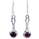 Riyo Garnet Silver s Dangling Earring L 1.5in Segar-26026