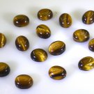 Tiger Eye loose Stone 1 Pieces 9 x 11 mm Oval Brown cabochon Gemstone