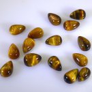 Tiger Eye loose Stone 1 Pieces 5 x 7 mm Pear Brown cabochon Gemstone