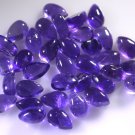 Amethyst loose Stone 1 Pieces 7 x 10 mm Pear Purple cabochon Gemstone