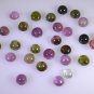 Tourmaline loose Stone 1 Pieces 4 x 4 mm Round Multi cabochon Gemstone