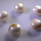 Pearl loose Stone 1 Pieces free size Round White cabochon Gemstone