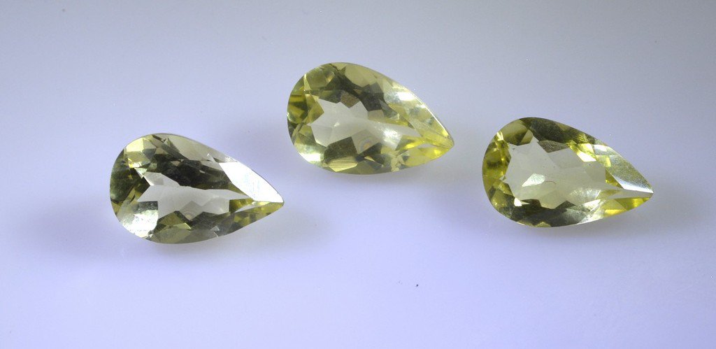lemon Quartz loose Stone 1 Pieces 8 x 13 mm Pear Yellow faceted Gemstone