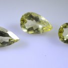 lemon Quartz loose Stone 1 Pieces 8 x 13 mm Pear Yellow faceted Gemstone