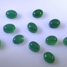 Green onyx loose Stone 1 Pieces 6 x 11 mm Oval Green cabochon Gemstone