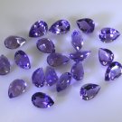 Amethyst loose Stone 1 Pieces 7 x 10 mm Pear Purple faceted Gemstone