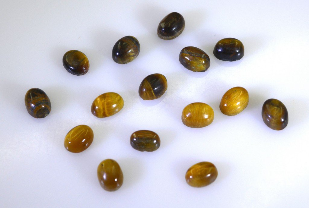 Tiger Eye loose Stone 1 Pieces 5 x 7 mm Oval Brown cabochon Gemstone