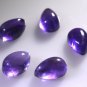Amethyst loose Stone 1 Pieces 8 x 12 mm Pear Purple cabochon Gemstone