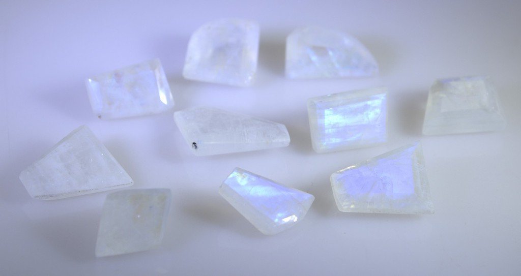 Rainbow Moonstone loose Stone 1 Pieces free size x  mm Fancy Multi faceted Gems