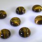 Tiger Eye loose Stone 1 Pieces 15 x 15 mm Round Brown cabochon Gemstone