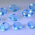 synthetic cubic zirconia Blue topaz cz loose Stone 1 Pieces 6 x 8 mm Pear Blue f