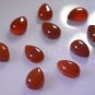 Red onyx loose Stone 1 Pieces 7 x 10 mm Pear Red cabochon Gemstone