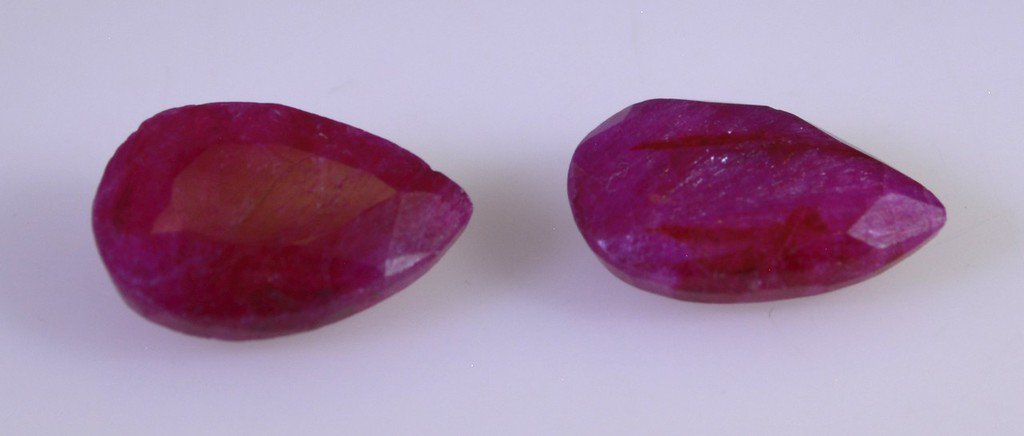 Dyed Rubi loose Stone 1 Pieces 7 x 10 mm Pear multi faceted Gemstone