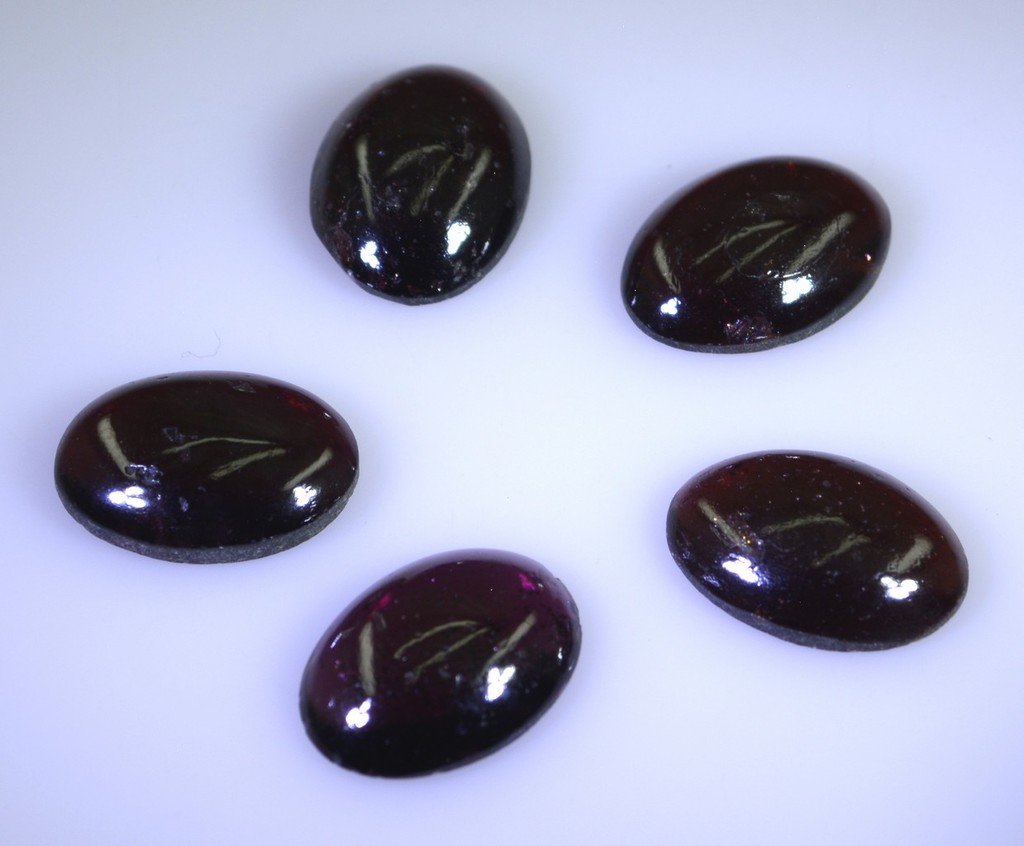 Garnet loose Stone 1 Pieces 14 x 10 mm Oval Red cabochon Gemstone