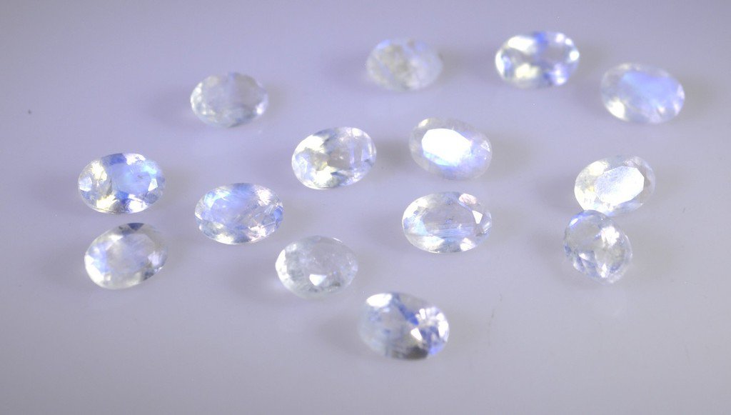 Rainbow Moonstone loose Stone 1 Pieces 5 x 7 mm Marquise Multi faceted Gemstone