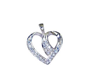 Riyo White Silver Jewellery For Children Snow White Pendants L 1in Spwhcz-110