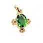Riyogems Peridot Cz Gold Plated Fashion Casual Pendant L 1in Gpppecz-100003