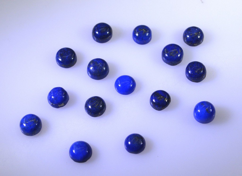 Lapis Lazuli loose Stone 1 Pieces 5 x 5 mm Round Blue cabochon Gemstone