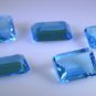 synthetic cubic zirconia Blue topaz cz loose Stone 1 Pieces 12 x 16 mm Emerald