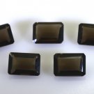 Smoky Quartz loose Stone 1 Pieces 10 x 14 mm Emerald cut Brown faceted Gemstone