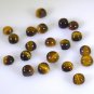 Tiger Eye loose Stone 1 Pieces 6 x 6 mm Round Brown cabochon Gemstone