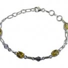 Riyo Yellow 925 sterling silver Citrine Bracelet dazzling handmade jewelry for s