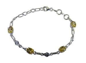 Riyo Yellow 925 sterling silver Citrine Bracelet dazzling handmade jewelry for s