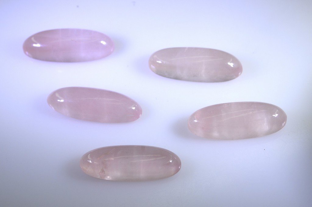 Rose Quartz loose Stone 1 Pieces 8 x 23 mm Oval Pink cabochon Gemstone