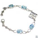 Riyo Blue Topaz Fashion Jewelry Bracelet Silver L 7.5in Sbrabtz-10029