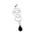 Riyo Garnet Ethnic Silver Jewellery Quad Pendants L 1in Spgar-26013