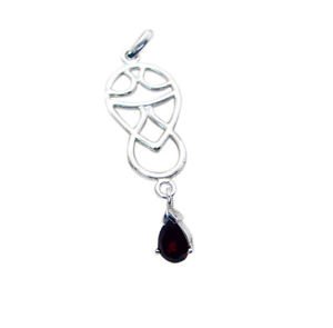 Riyo Garnet Ethnic Silver Jewellery Quad Pendants L 1in Spgar-26013