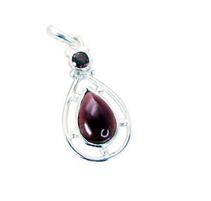 Riyo Garnet Expensive Silver Jewelry Row Pendants L 1in Spgar-26019