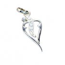 Riyo White Silver Jewellery Design Red Carpet Style Pendant L 1in Spwhcz-1100