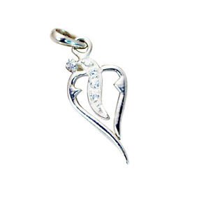 Riyo White Silver Jewellery Design Red Carpet Style Pendant L 1in Spwhcz-1100