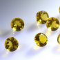 Citrin cz loose Stone 1 Pieces 8 x 8 mm Round Yellow faceted Gemstone