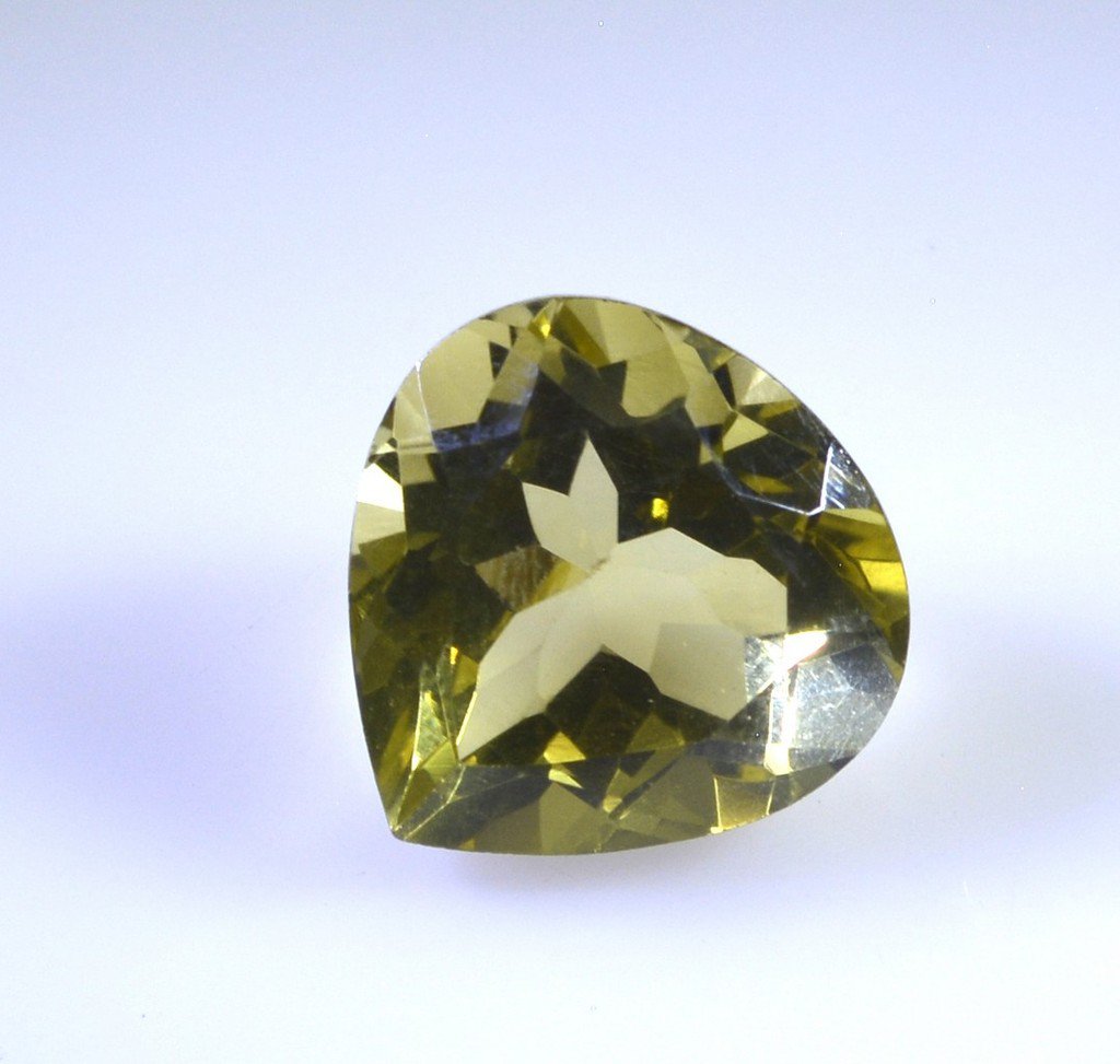 lemon Quartz loose Stone 1 Pieces 13 x 13 mm Trillion Yellow faceted Gemstone