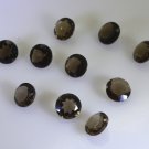 Smoky Quartz loose Stone 1 Pieces 7 x 7 mm Round Brown faceted Gemstone