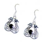 Riyo Black Onyx Recycled Silver Jewelry Party Wear Earring L 2in Sebon-6040