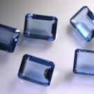 synthetic cubic zirconia Tanzanite cz loose Stone 1 Pieces 10 x 14 mm Emerald cu