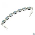 Riyo Blue Topaz Ethical Jewellery Vintage Silver Cuff Bracelet L 7.5in Sbrabtz-1