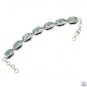 Riyo Blue Topaz Ethical Jewellery Vintage Silver Cuff Bracelet L 7.5in Sbrabtz-1