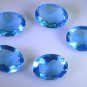 synthetic cubic zirconia Blue topaz cz loose Stone 1 Pieces 12 x 16 mm Oval Blue