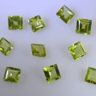 peridote loose Stone 1 Pieces 6 x 6 mm Princess Green faceted Gemstone