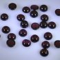Garnet loose Stone 1 Pieces 7 x 7 mm Round Red cabochon Gemstone
