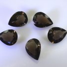 Smoky Quartz loose Stone 1 Pieces 11 x 12 mm Pear Brown faceted Gemstone