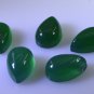 Green onyx loose Stone 1 Pieces 10 x 12 mm Pear Green cabochon Gemstone
