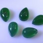 Green onyx loose Stone 1 Pieces 10 x 12 mm Pear Green cabochon Gemstone