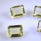 lemon Quartz loose Stone 1 Pieces 8 x 10 mm Emerald cut Yellow faceted Gemstone